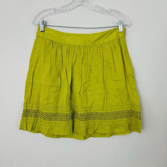Ann Taylor Loft Green Short Flare Skirt Women’s Size 4 Petite - Picture 1 of 8
